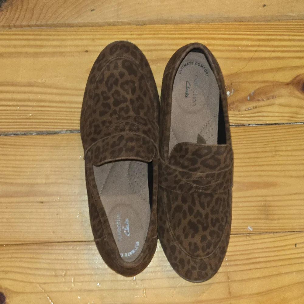 Clarks Brown‎ Leopard Print Womens Shoes